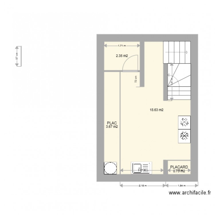 SOUS SOL MEUBLE. Plan de 0 pièce et 0 m2