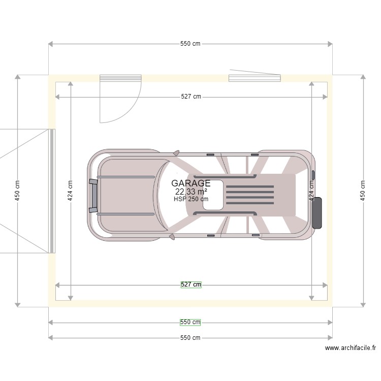 GARAGE. Plan de 0 pièce et 0 m2
