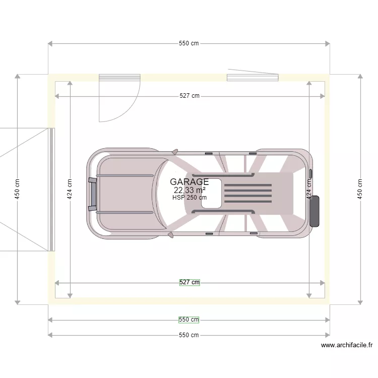 GARAGE. Plan de 