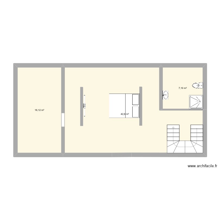 31-2. Plan de 3 pièces et 66 m2