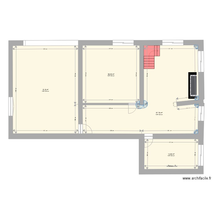 1er etage  APRES. Plan de 0 pièce et 0 m2