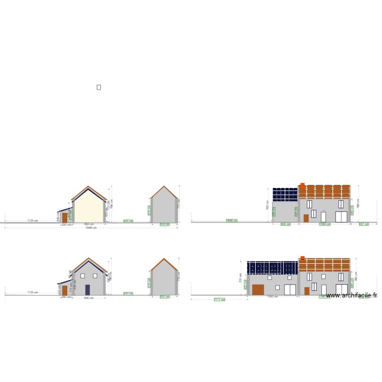 plan Façade. Plan de 0 pièce et 0 m2