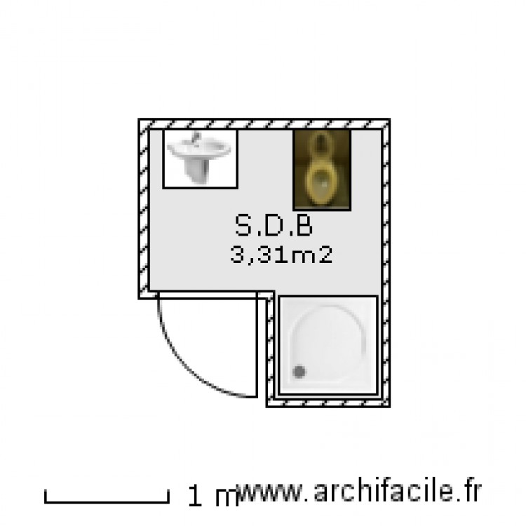 Salle de Bain chambre n°2.4.6.8.10.12.16.17.20. Plan de 0 pièce et 0 m2