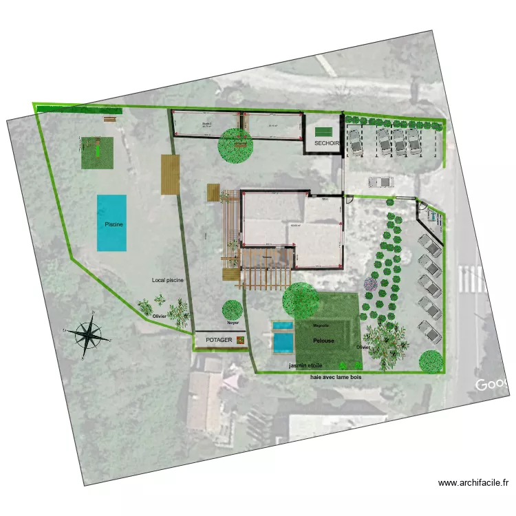 B Am&eacute;nagement Ext 2. Plan de 