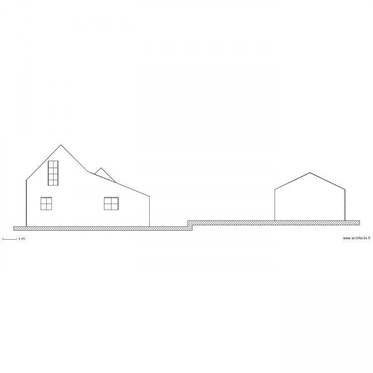 plan de coupe. Plan de 0 pièce et 0 m2