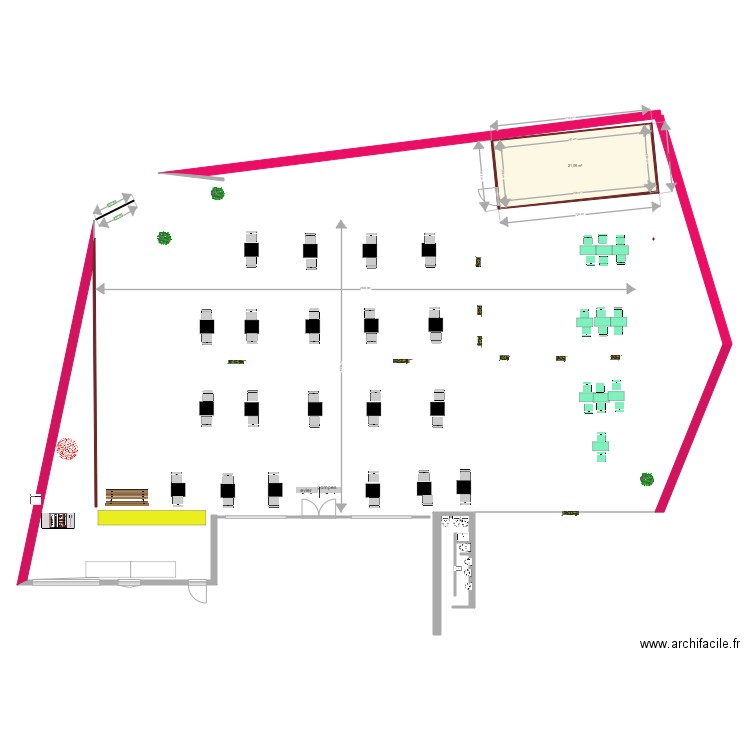 terrasse covd2. Plan de 0 pièce et 0 m2