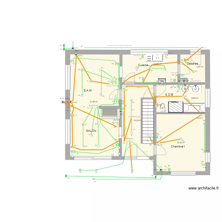 20220530 electricit&eacute; Rez-chauss&eacute;e Pierre. Plan de 