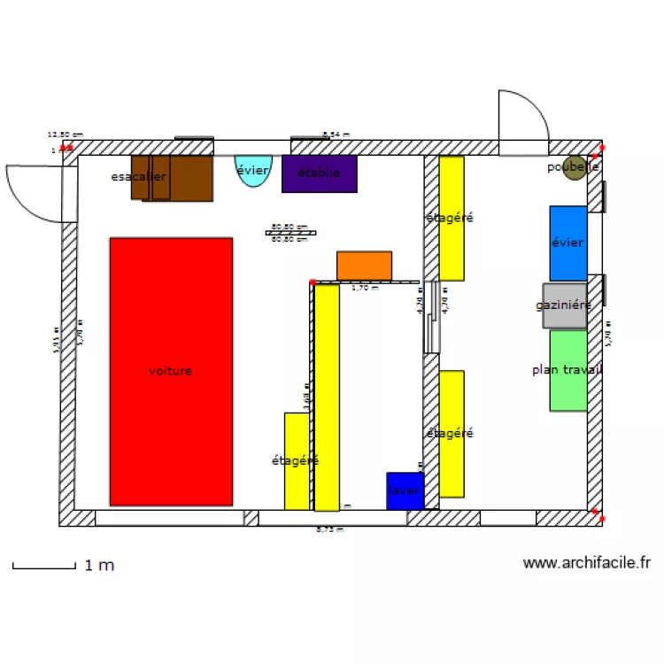 garage. Plan de 