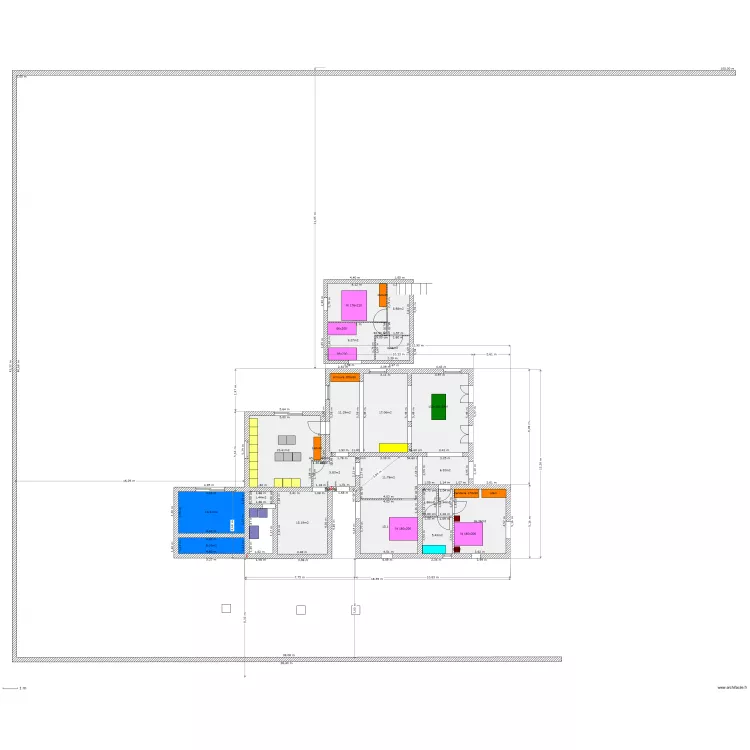 puy du roy 3 extension etage. Plan de 