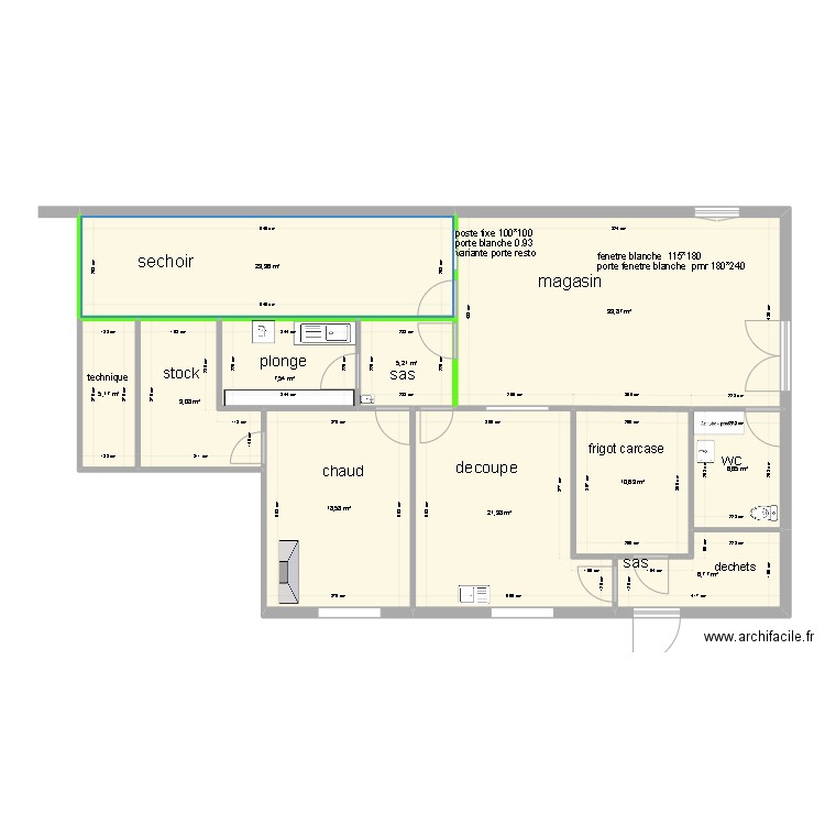 coser 3. Plan de 11 pièces et 155 m2