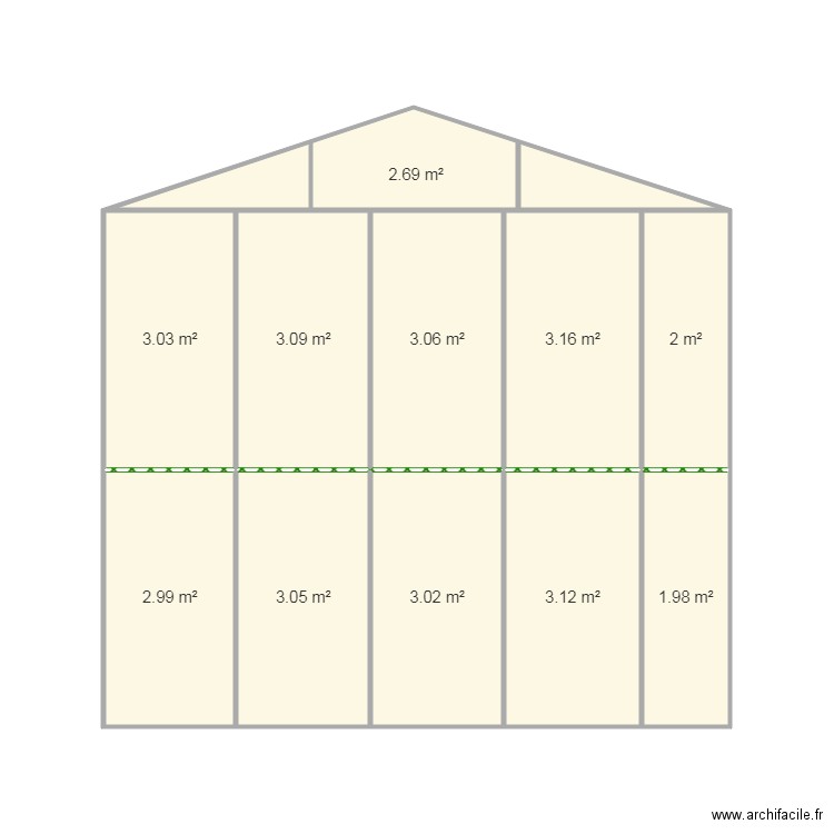 Ossature mur L et Y. Plan de 0 pièce et 0 m2