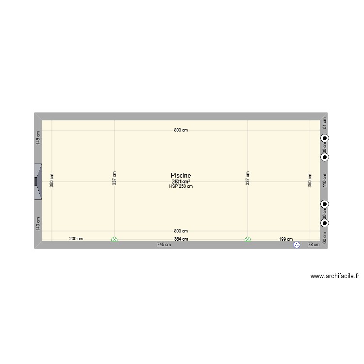 Damien piscine. Plan de 0 pièce et 0 m2