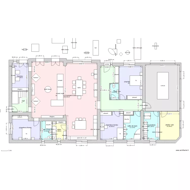 tres grd changement. Plan de 