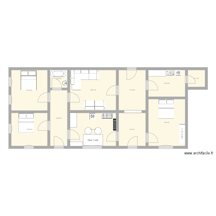 rdc initial. Plan de 0 pièce et 0 m2