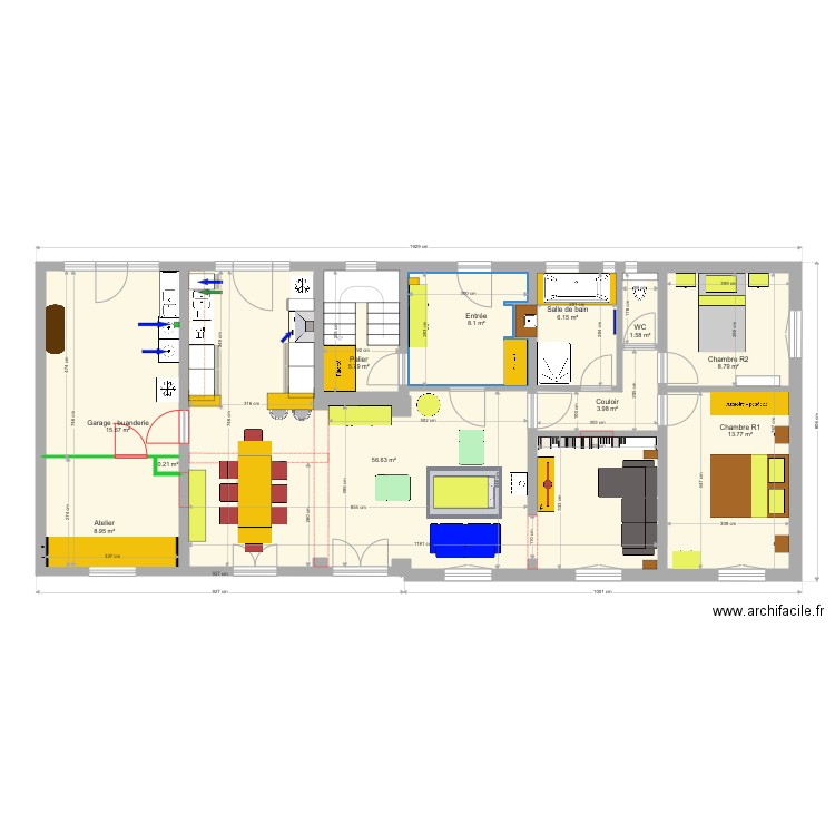 Salle de bain du bas. Plan de 0 pièce et 0 m2