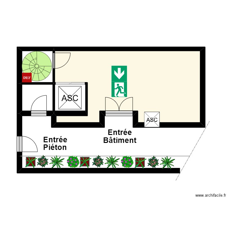 hall 0. Plan de 0 pièce et 0 m2