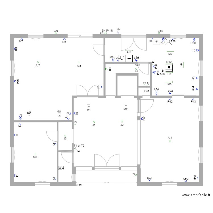 Rez de chaussée. Plan de 0 pièce et 0 m2