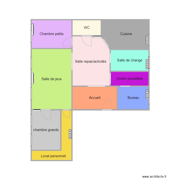 plan creche. Plan de 0 pièce et 0 m2