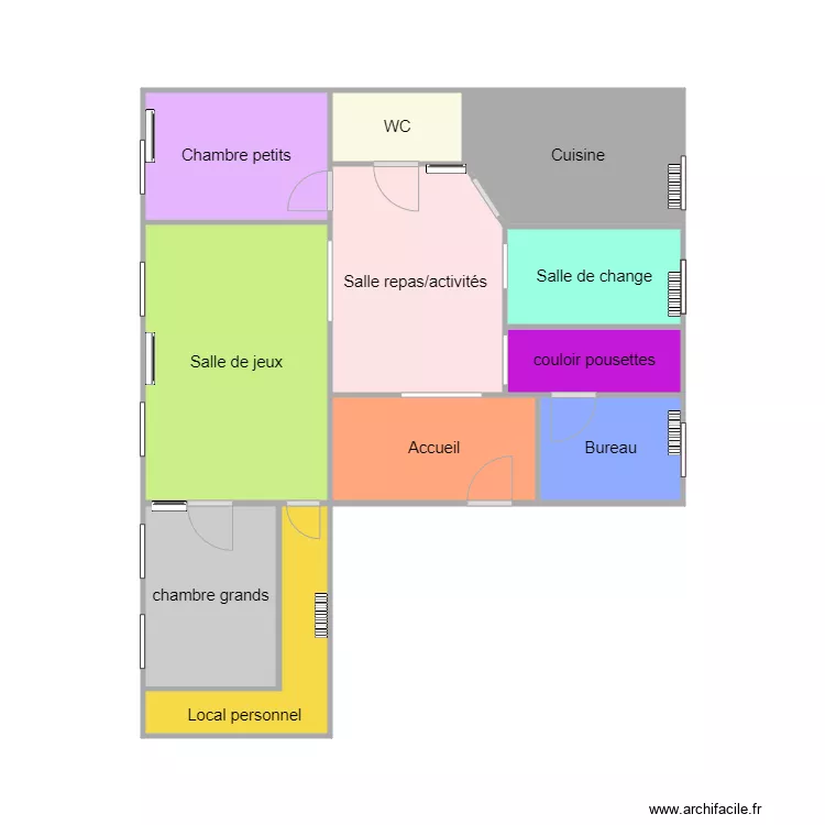 plan creche. Plan de 