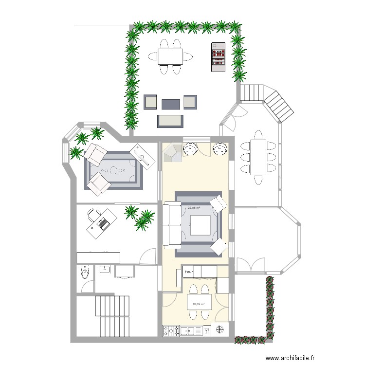 rez de chausse cluses 5. Plan de 0 pièce et 0 m2