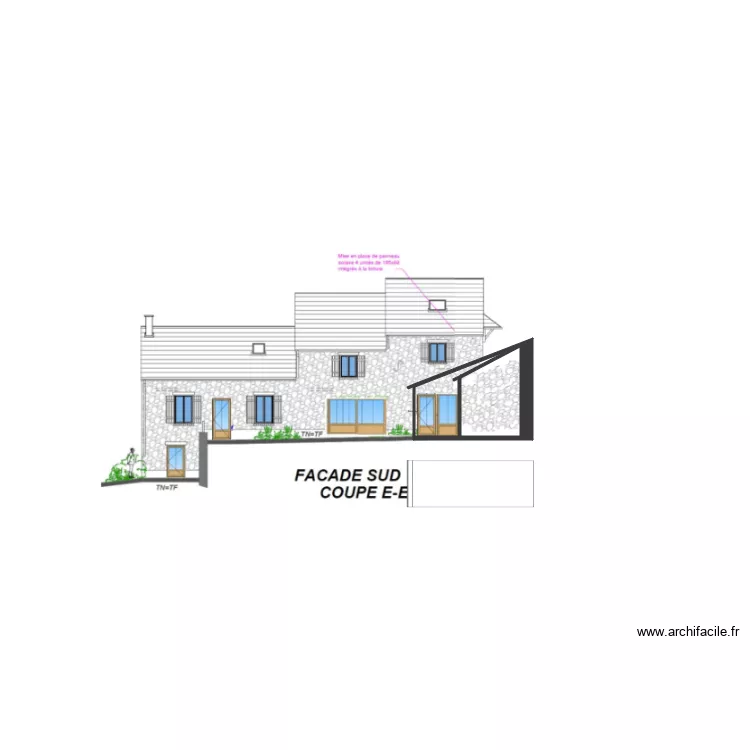 fa&ccedil;ades appentis. Plan de 