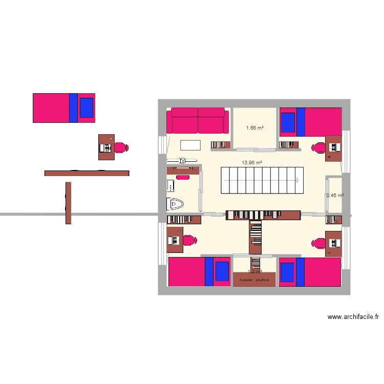 haut 1. Plan de 0 pièce et 0 m2