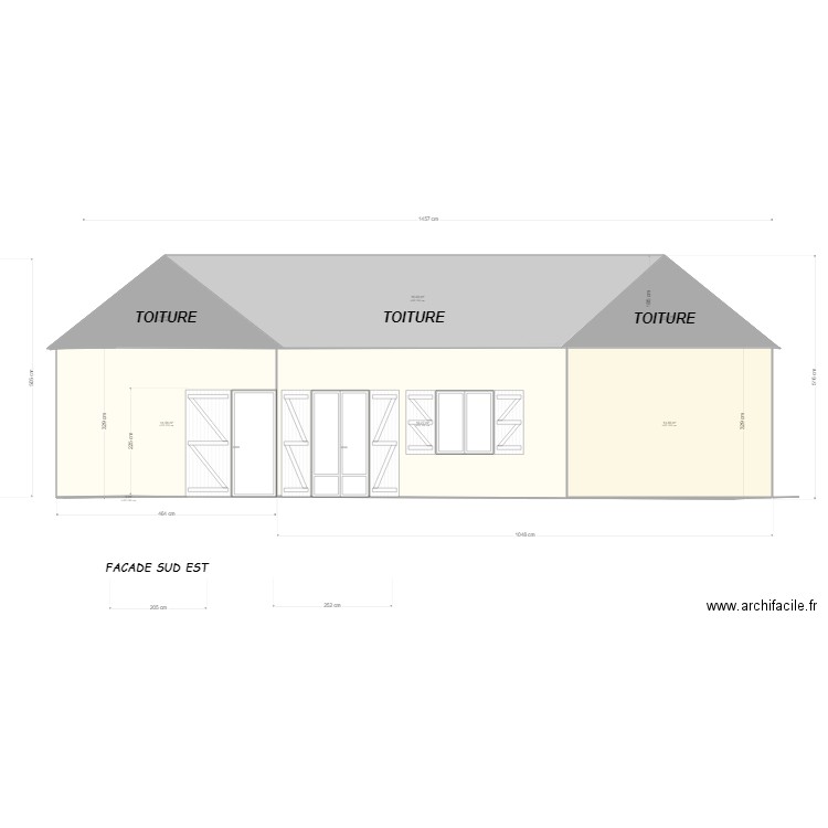 FACADE SUD EST O. Plan de 0 pièce et 0 m2