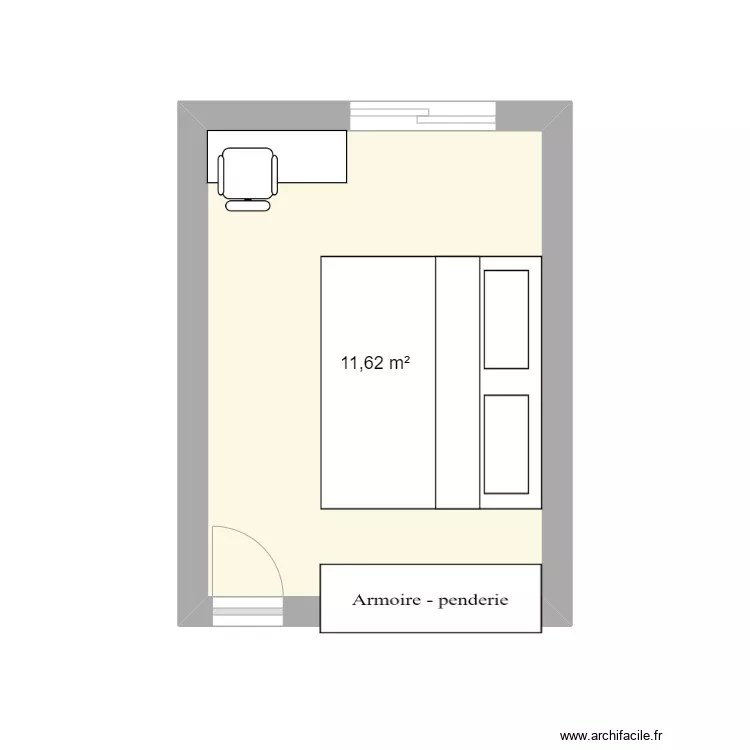chambre jardin. Plan de chambre jardin. Plan de