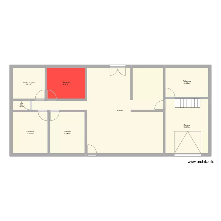 Plan Micro crèche. Plan de 8 Pièces et 129 m² Plan Micro crèche. Plan de 8 Pièces et 129 m²