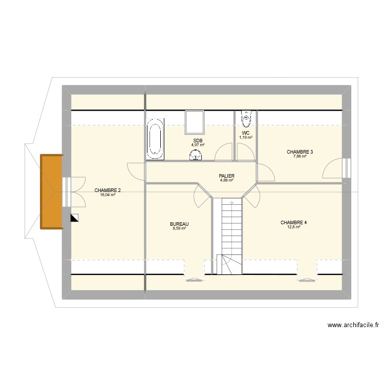 BESNARD 2. Plan de 23 pièces et 87 m2