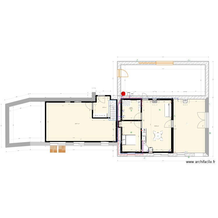 Petit  AULNAY AMENAGEMENT (Plombier). Plan de 12 pièces et 158 m2