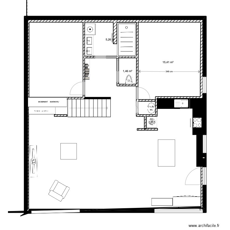 plan appartement 3 11 bis. Plan de 5 pièces et 35 m2