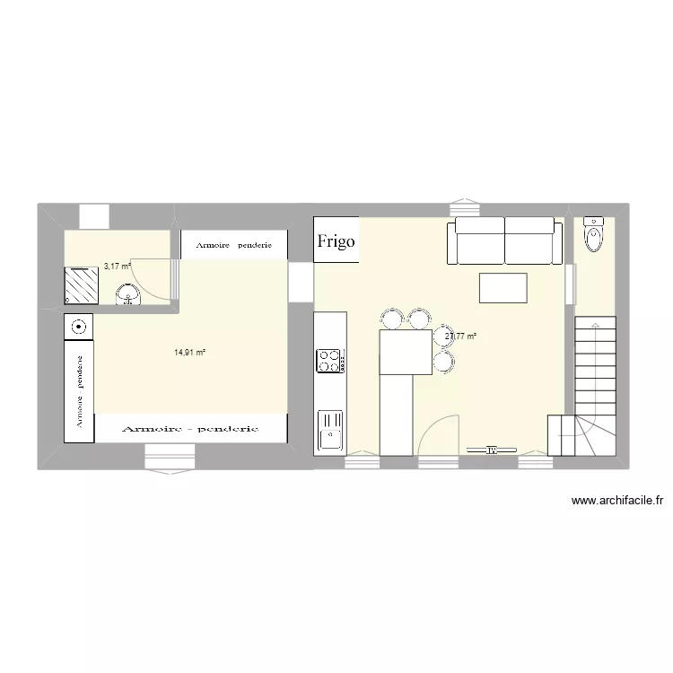 R1 TOURRETTE 2. Plan de 