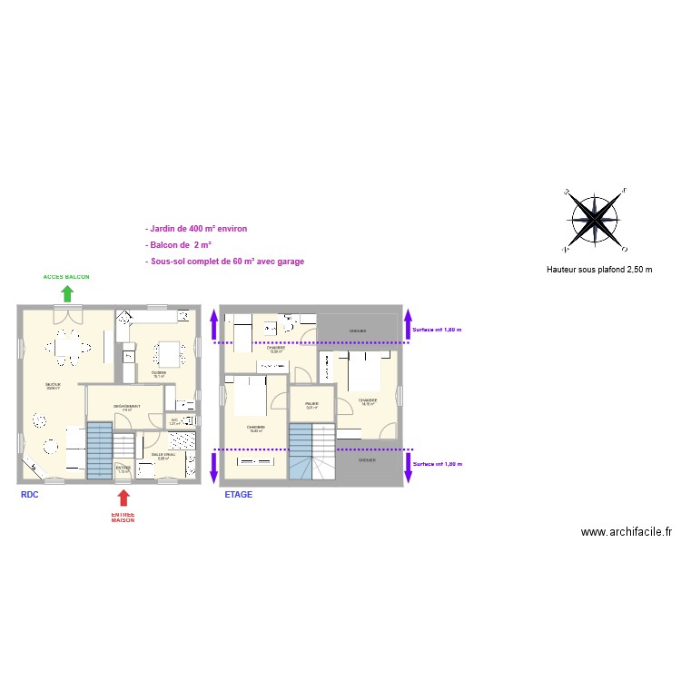 GREMILLET. Plan de 0 pièce et 0 m2