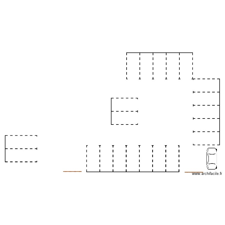 Parking. Plan de 0 pièce et 0 m2
