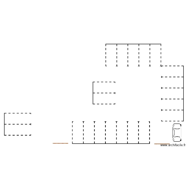 Parking. Plan de 0 pièce et 0 m2