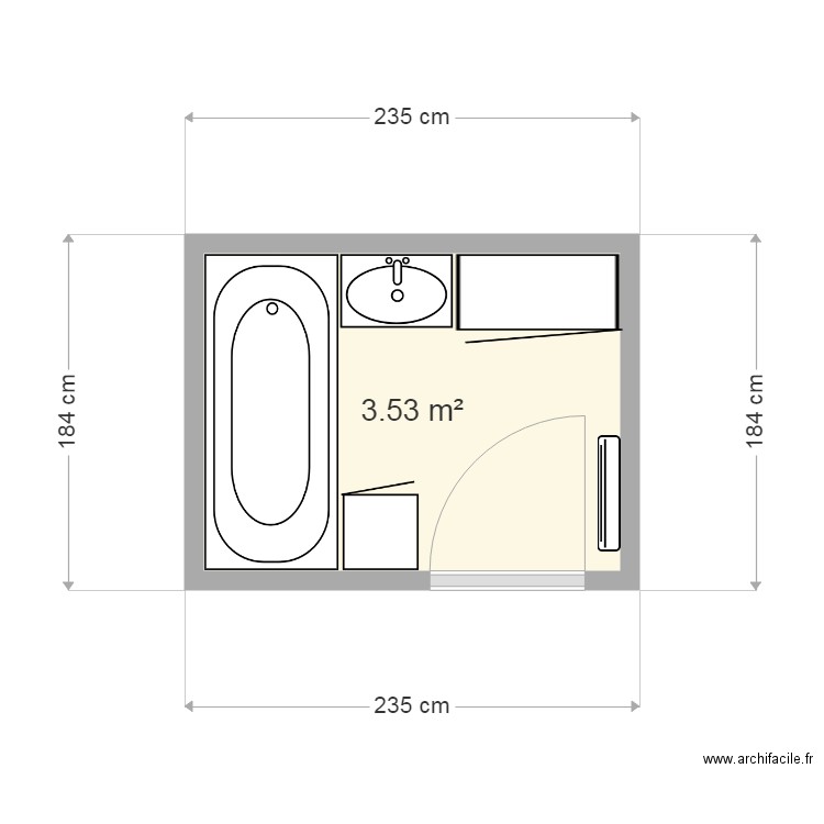 GONON Sdb avant. Plan de 0 pièce et 0 m2