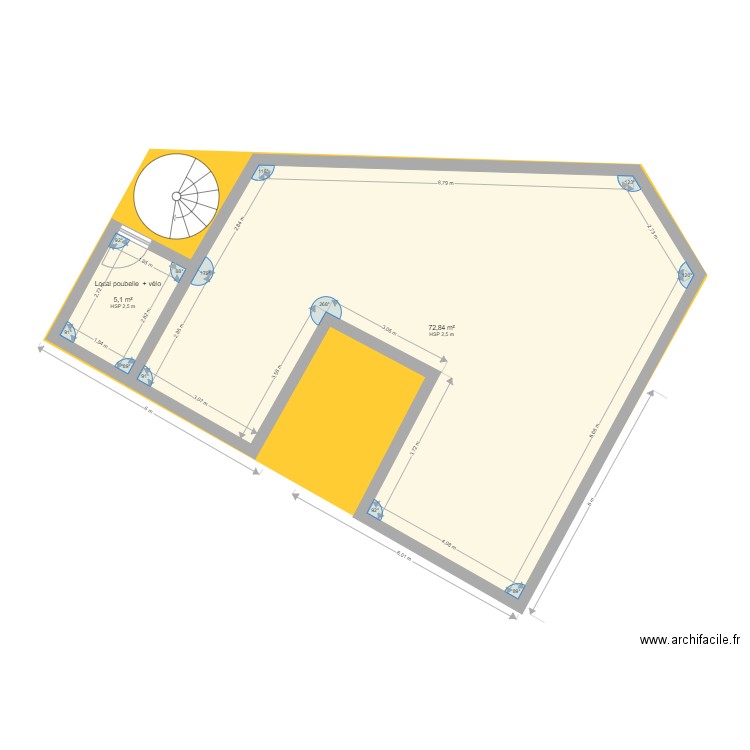 Aubervilliers v1. Plan de 0 pièce et 0 m2