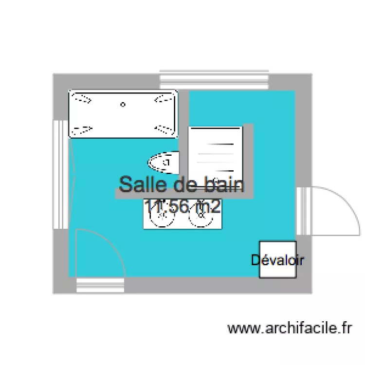 Salle de bain. Plan de Salle de bain. Plan de