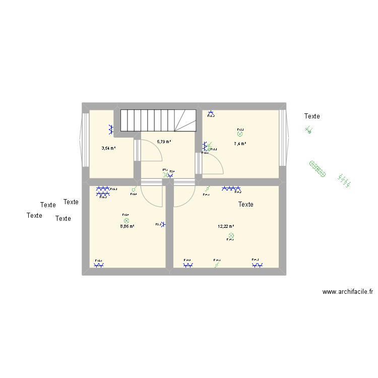 etage alan stiers . Plan de 0 pièce et 0 m2