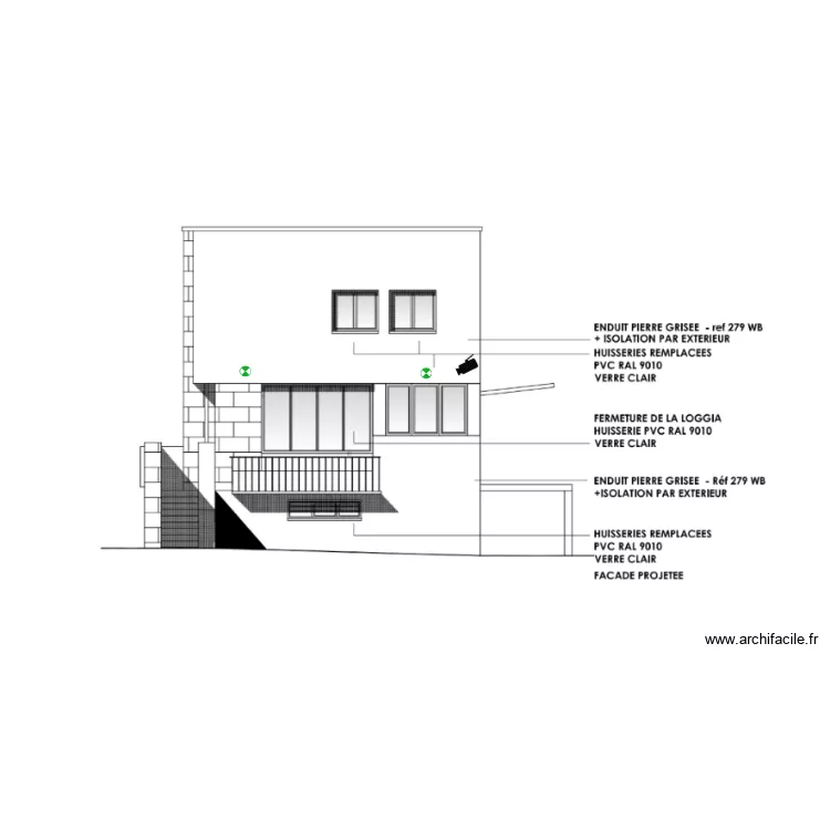 Facade Est. Plan de Facade Est. Plan de
