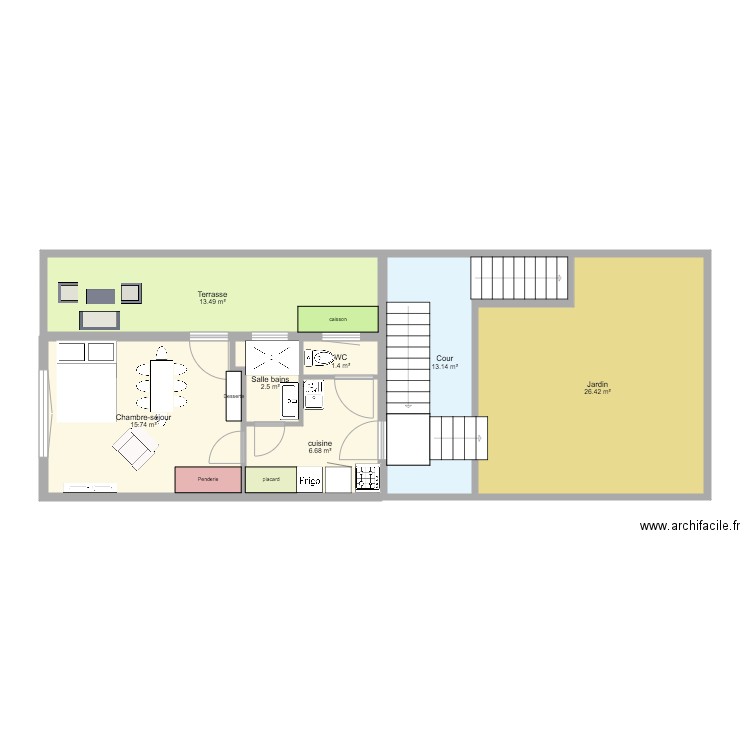 studio2ter. Plan de 0 pièce et 0 m2