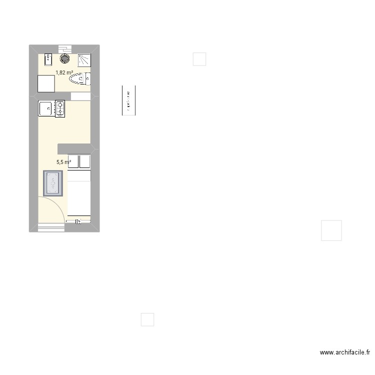 studio garage . Plan de 0 pièce et 0 m2