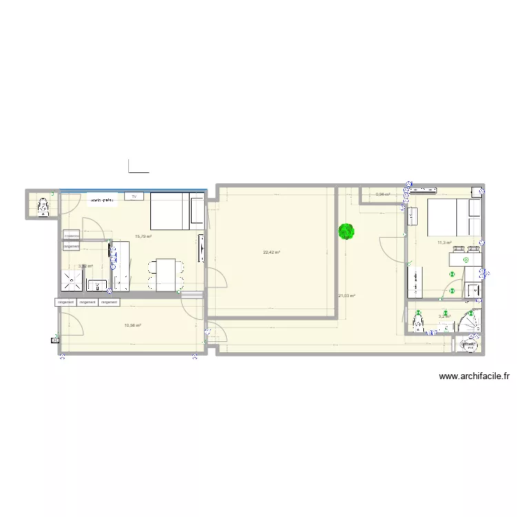 local du bas paradis. Plan de 