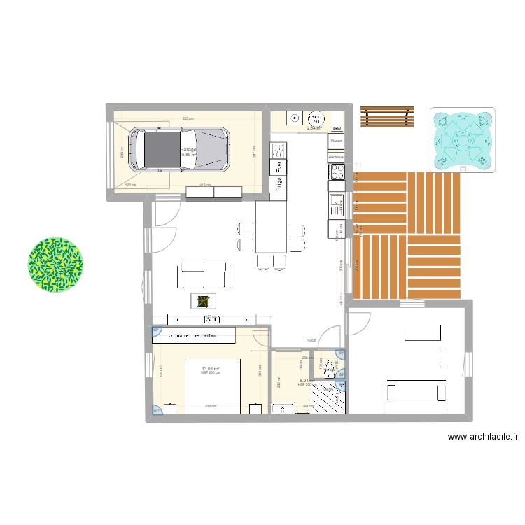 Anita. Plan de 4 pièces et 38 m2