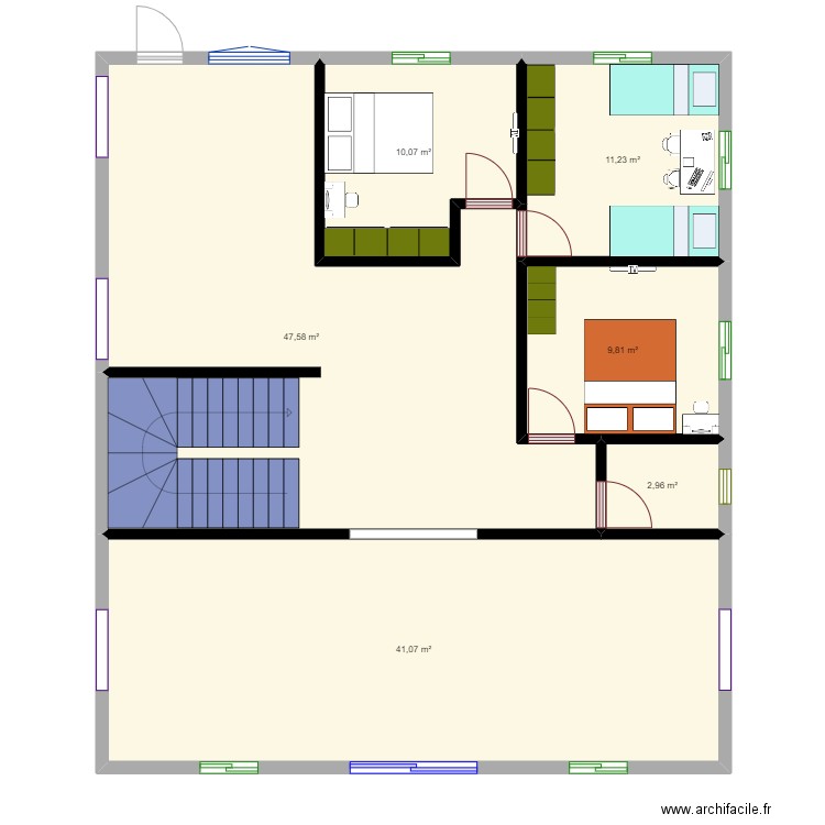 salah. Plan de 0 pièce et 0 m2