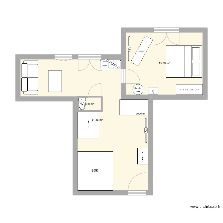 airbnb spa sml modifier. Plan de 0 pièce et 0 m2