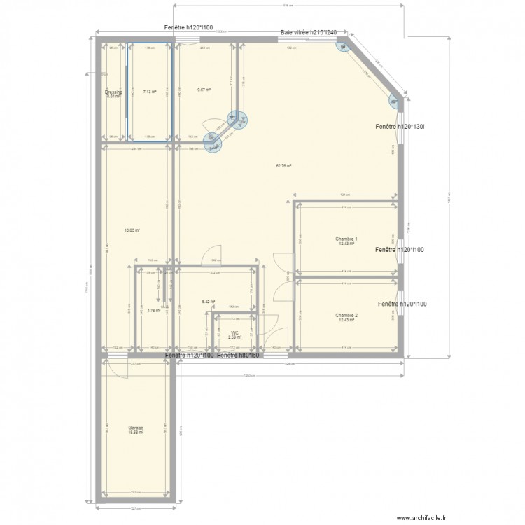 Rosieres 142m2 ind E sans meubles. Plan de 0 pièce et 0 m2