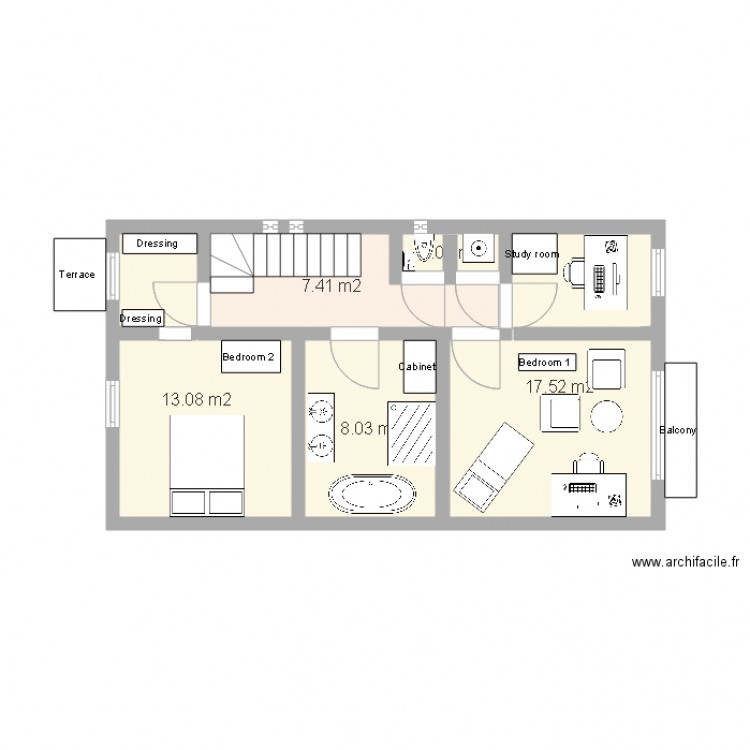 badhuisweg 2e etage. Plan de 0 pièce et 0 m2