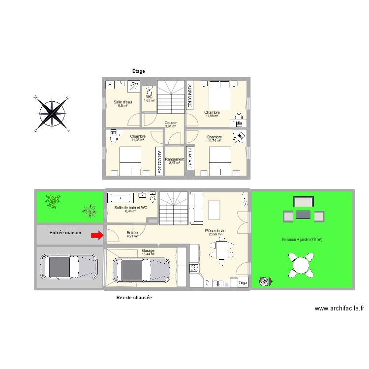 BOUYGUES maison lot 17. Plan de 20 pièces et 175 m2